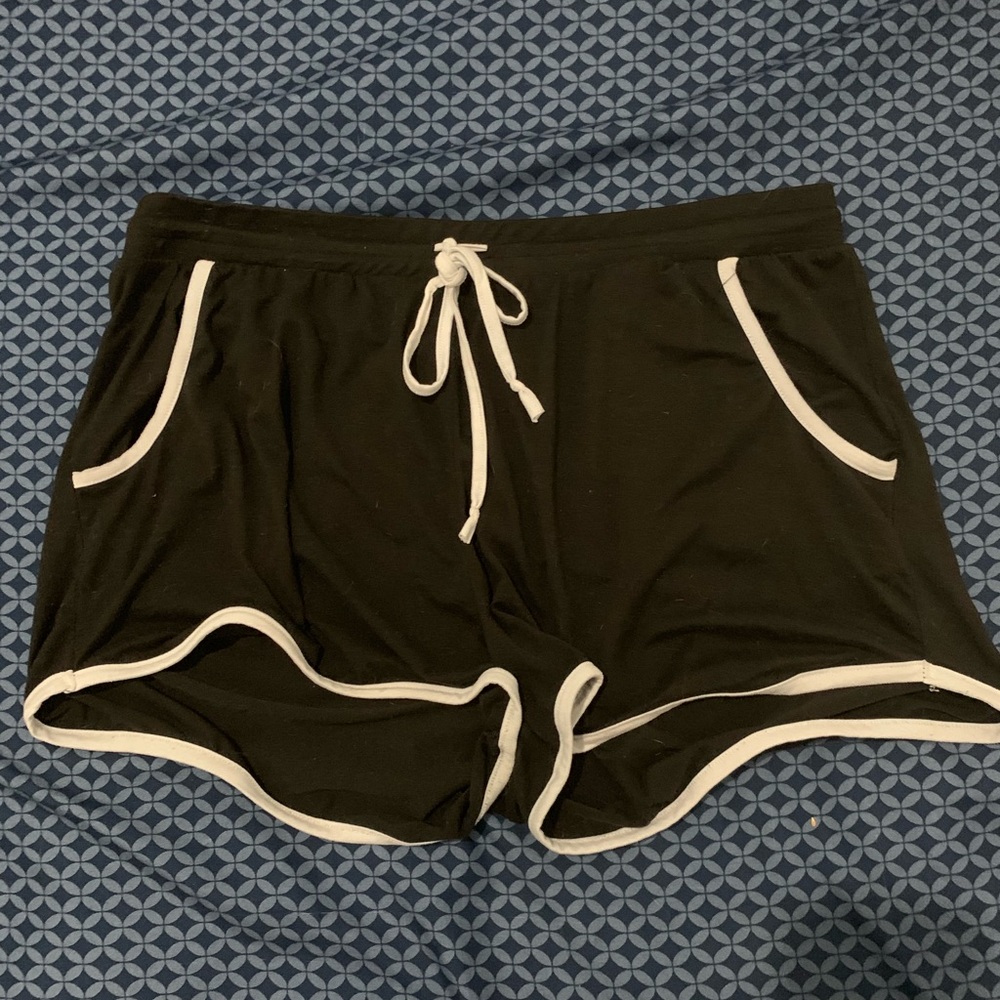 Black and white shorts